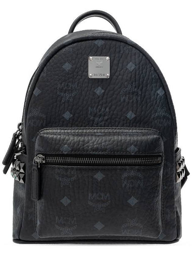 Women's Visetos Stark Side Studs Backpack Black - MCM - BALAAN 1