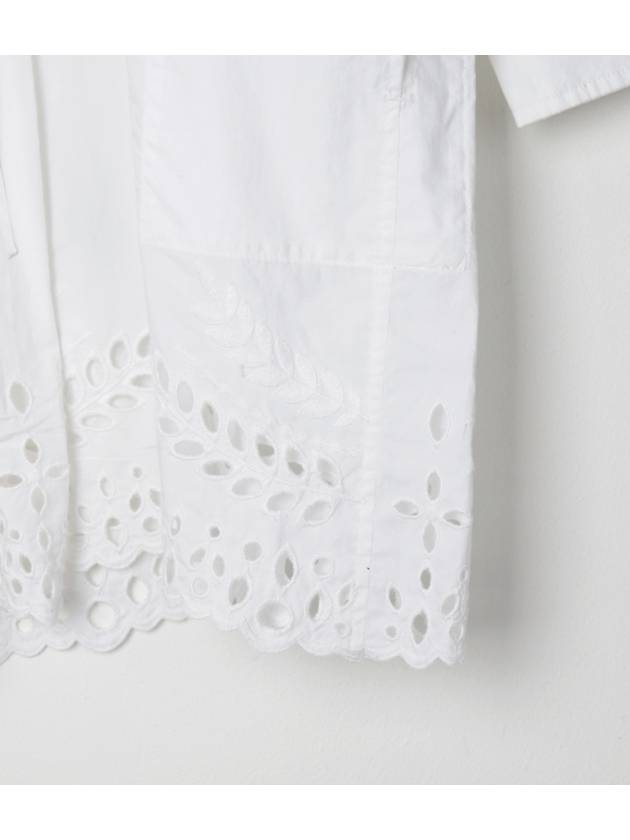 Rehana Cotton Short Dress White - ISABEL MARANT - BALAAN 7