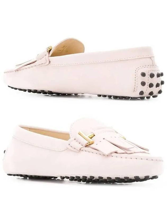 Double T Fringe Driving Shoes Pink - TOD'S - BALAAN 2