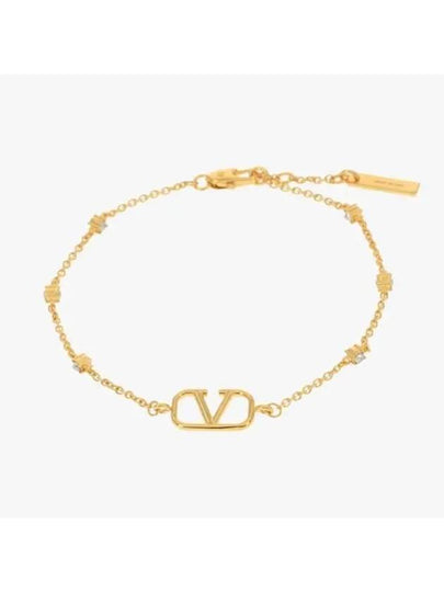 Valentino 5Y2J0S02 YCW MH5 J0S02 Garavani V logo bracelet - RED VALENTINO - BALAAN 2