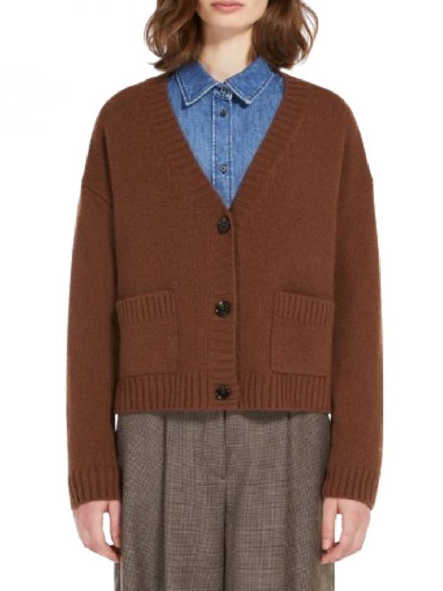 Arad relaxed fit wool cardigan tobacco - WEEKEND MAX MARA - BALAAN 2