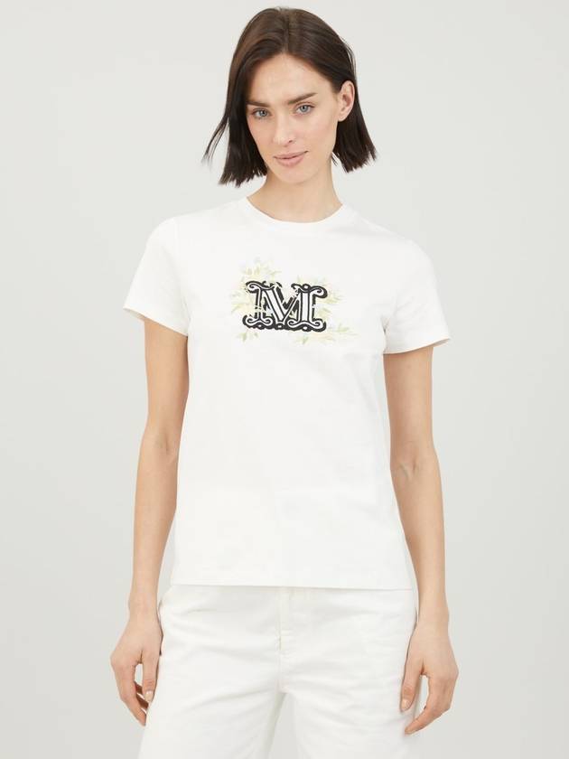 Cotton Short Sleeve T-Shirt White - MAX MARA - BALAAN 5