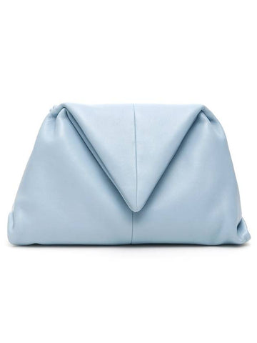 Women's Triangle Clutch Bag Blue - BOTTEGA VENETA - BALAAN 1