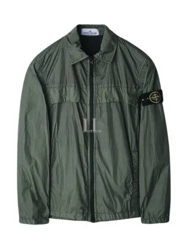 Garment Dyed Crinkle Reps R-NY Jacket Musk Green - STONE ISLAND - BALAAN 2