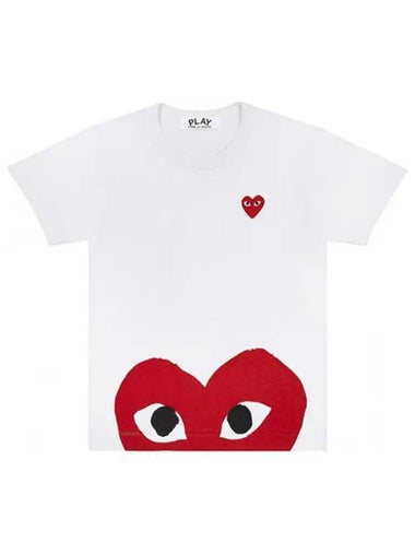 Men s Red Wappen White Half Heart 215497 - COMME DES GARCONS - BALAAN 1