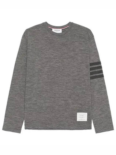 4-Bar Long Sleeve T-Shirt Grey - THOM BROWNE - BALAAN 2