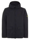 Batavia Garment Dyed Nylon Cotton Hooded Jacket Black - STONE ISLAND - BALAAN 2