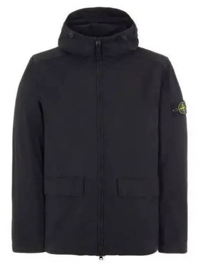 Batavia Garment Dyed Nylon Cotton Hooded Jacket Black - STONE ISLAND - BALAAN 2