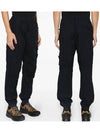 Stretch Cotton Tela Paracadute Cargo Straight Pants Navy Blue - STONE ISLAND - BALAAN 2