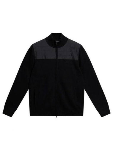 Bridge Knit Hybrid Sweater Black - J.LINDEBERG - BALAAN 1