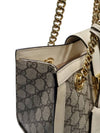 498156 GG Supreme Canvas Gold Padlock Chain Shoulder Bag - GUCCI - BALAAN 6