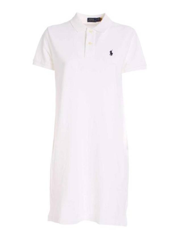 Women's Pony Logo Midi Dress White - POLO RALPH LAUREN - BALAAN 2