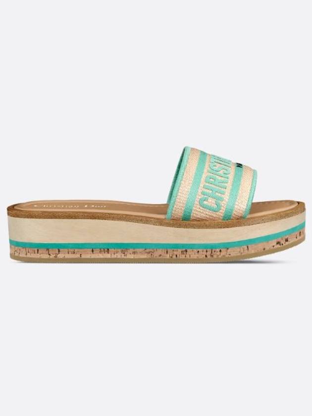 Dioriviera Dway Platform Slide Slippers Natural Aquamarina - DIOR - BALAAN 2