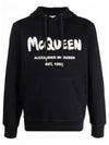 Graffiti Logo Hoodie Black - ALEXANDER MCQUEEN - BALAAN 2