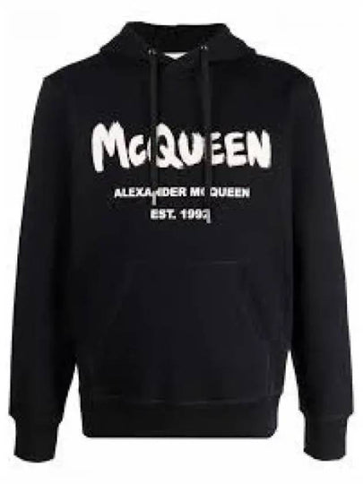 Graffiti Logo Hoodie Black - ALEXANDER MCQUEEN - BALAAN 2