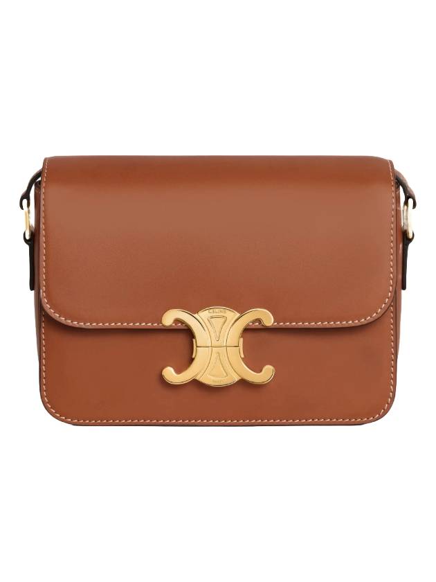 Natural TIN Triomphe Calfskin Cross Bag Tan - CELINE - BALAAN 1