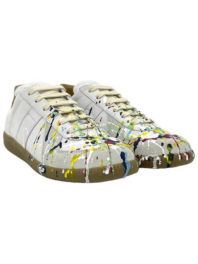 Men's Replica German Army Paint Low Top Sneakers White - MAISON MARGIELA - BALAAN 2