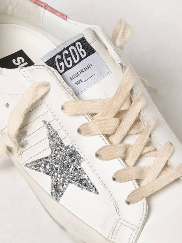 Superstar Pink Tab Leather Low Top Sneakers White - GOLDEN GOOSE - BALAAN 5