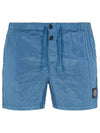 Men's Nylon Metal Swim Shorts Mid Blue - STONE ISLAND - BALAAN 2