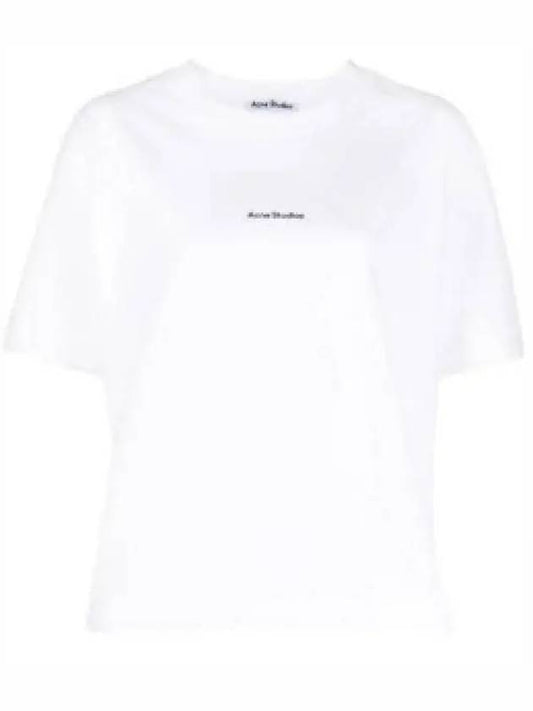 Logo Crew Neck Short Sleeve T-Shirt White - ACNE STUDIOS - BALAAN 2
