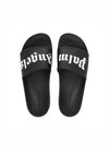 Logo Print Slippers Black - PALM ANGELS - BALAAN 6