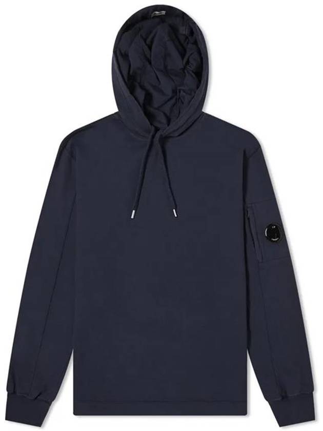 Men's Light Fleece Lens Wappen Hoodie Navy - CP COMPANY - BALAAN 1