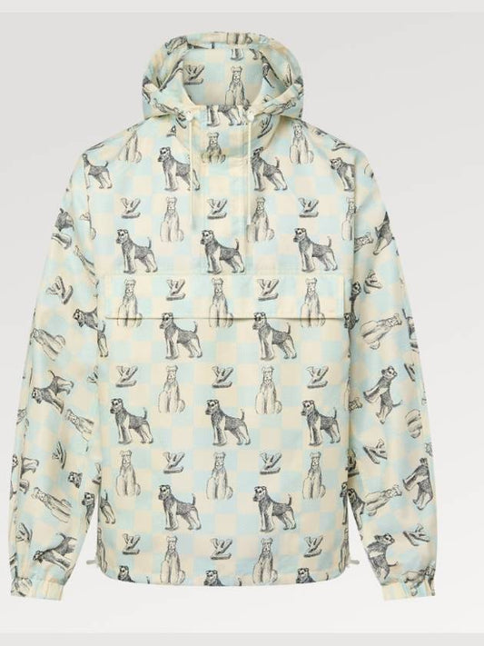 Damier Printed Hooded Anorak 1AFRCA - LOUIS VUITTON - BALAAN 1