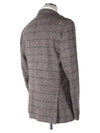 JR232K Wool Silk Check Blazer - CARUSO - BALAAN 4