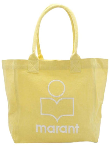 Yenky Embroidered Logo Shopper Tote Bag Yellow - ISABEL MARANT - BALAAN 1