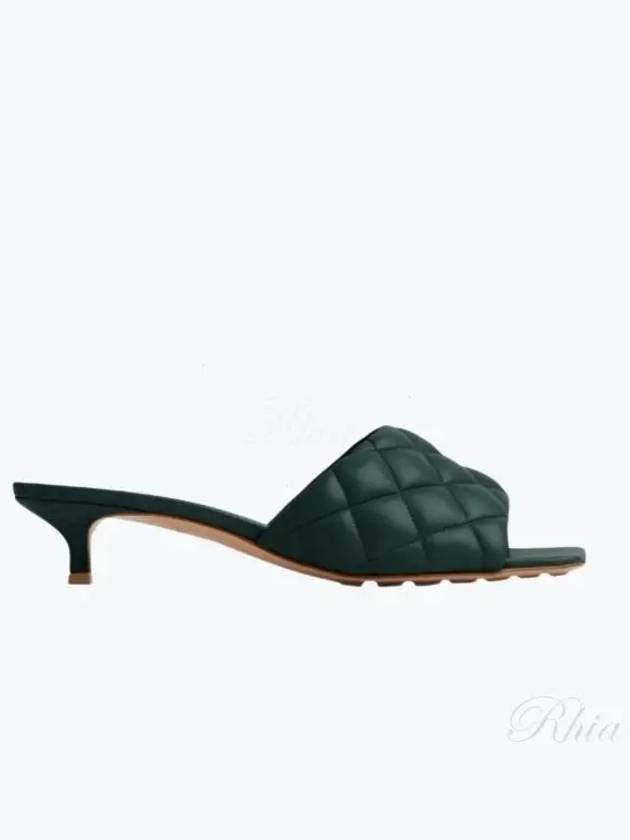 Padded Leather Mule Pine Green - BOTTEGA VENETA - BALAAN 2