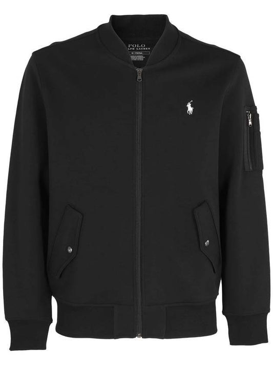 Men's Double Knit Bomber Jacket Black - POLO RALPH LAUREN - BALAAN.