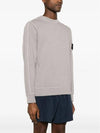 Garment Dyed Malfile Crewneck Sweatshirt Grey Heather - STONE ISLAND - BALAAN 4