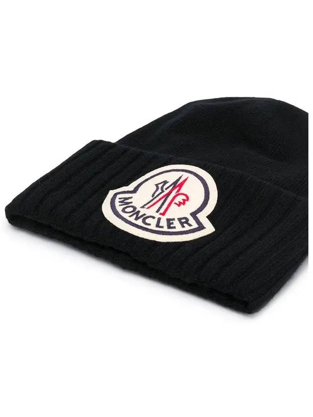 11th Anniversary Tricot Big Logo Patch Beanie 99262 00 A9186 999 - MONCLER - BALAAN 3