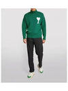 Big Heart Logo Knit Turtleneck Green - AMI - BALAAN 5