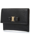 Vara Bow Card Walletr Black - SALVATORE FERRAGAMO - BALAAN 3