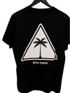 Triangle Logo Short Sleeve T-Shirt Black - PALM ANGELS - BALAAN 3