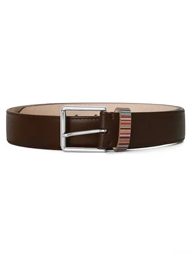 Signature Striped Leather Dark Brown - PAUL SMITH - BALAAN 3