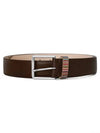 Signature Striped Leather Dark Brown - PAUL SMITH - BALAAN 7