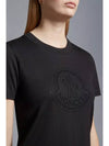 Crystal Logo Short Sleeve T-Shirt Black - MONCLER - BALAAN 2