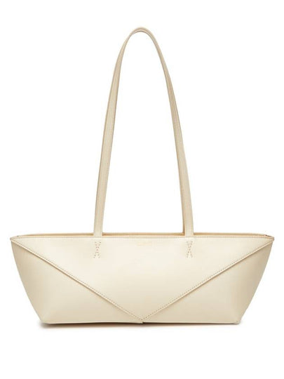 Crop Puzzle Fold Leather Shoulder Bag Chalk - LOEWE - BALAAN 2