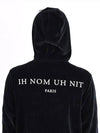 Back logo velor hooded zip up NOM18208 - IH NOM UH NIT - BALAAN 5