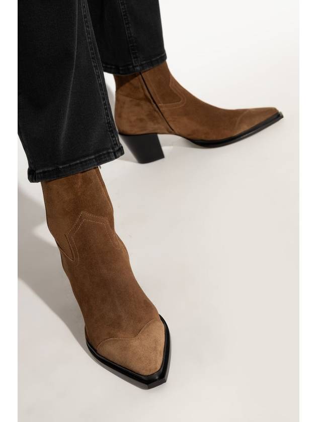 Jimmy Choo Suede Heeled Ankle Boots Cece AB, Women's, Brown - JIMMY CHOO - BALAAN 2