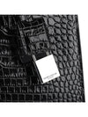 Sac De Jour Nano in Embossed Crocodile Shiny Leather Tote Bag Black - SAINT LAURENT - BALAAN 9