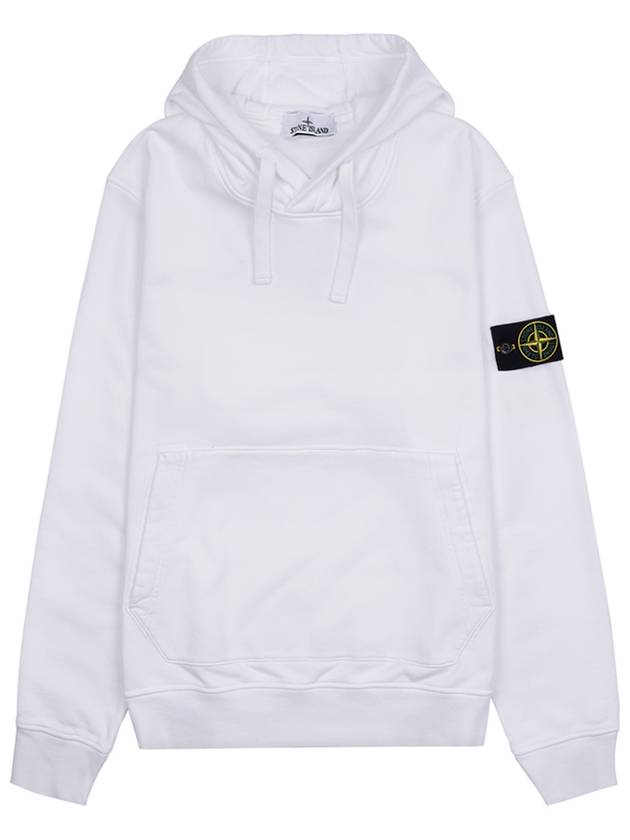 Signature Logo Patch Hoodie White - STONE ISLAND - BALAAN 8