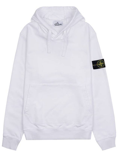 Signature Logo Patch Hoodie White - STONE ISLAND - BALAAN 2