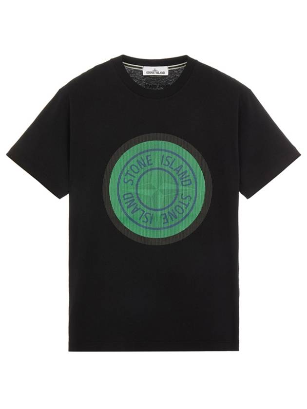 Lenticular Logo Short Sleeve T-Shirt Black - STONE ISLAND - BALAAN 2