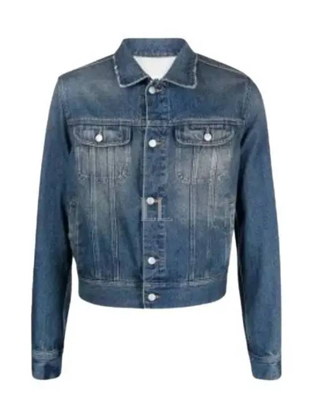 Men's Washed Cotton Sports Denim Jacket Blue - MAISON MARGIELA - BALAAN 2