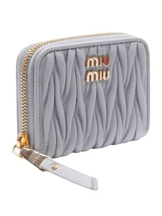 Matelasse Nappa Leather Coin Wallet Grey - MIU MIU - BALAAN 2