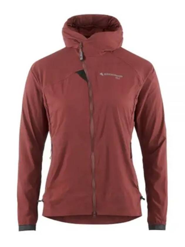 Women's Nal Hooded Windbreaker Madder Red - KLATTERMUSEN - BALAAN 2