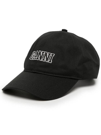 Embroid Logo Ball Cap Black - GANNI - BALAAN 2